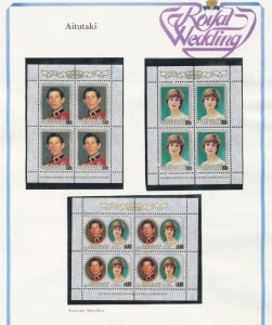 Lady Diana Royalty 1981 Wedding MNH+Sheets+Booklets Aitutaki Antigua Ascen UK310