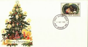 Papua New Guinea Christmas 1993 Cacheted unaddressed FDC Nativty