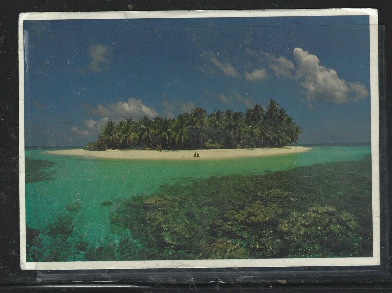 MALDIVE ISLANDS (P0908B) 1984  95L ON PPC TO SWEDEN 