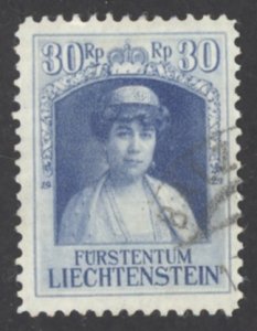 Liechtenstein Sc# 92 Used (a) 1929 30rp Princess Elsa