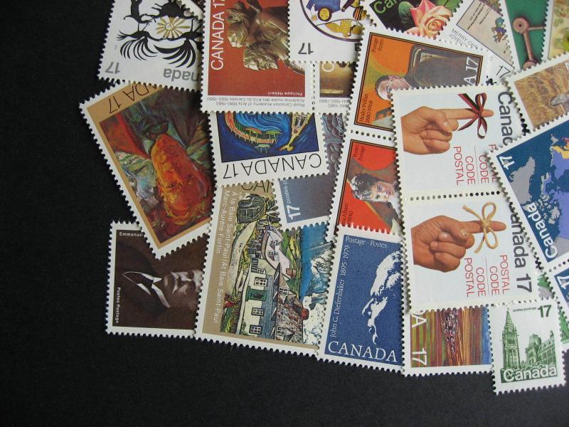 CANADA stock breakup 50 MNH all different stamps Part 2 of 4 check them out!