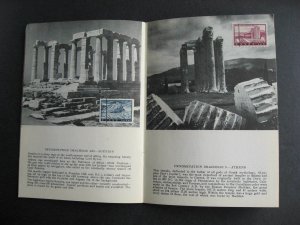 Greece tourist book Olympic Airways with obliterated Sc 691-707 on the pages