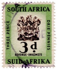 (I.B) South Africa Revenue : Duty Stamp 3d (1954)