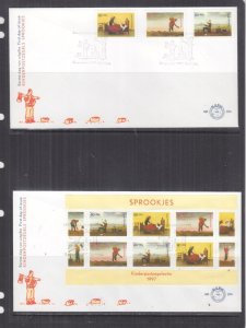 NETHERLANDS, 1997 Child Care set of 3 & Souvenir Sheet on First Day Covers.