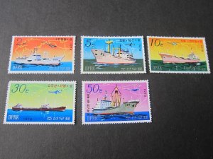 North Korea 1978 Sc 1693-7 ship set MNH