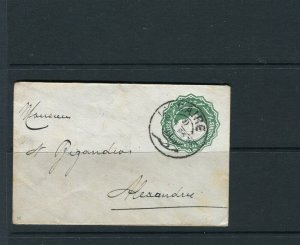 EGYPT; 1890s early Postal Stationary Envelope fine used item