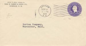 United States Hampshire Gorham, N.H. 1934 Columbia Machine Type G1W  Postal S...