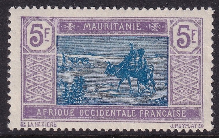 Mauritania 1913 Sc 54 MH*