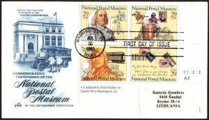 USA 1993 Mi.Nr. 2390 /3 Postal Museum Stamps on Stamps FDC III