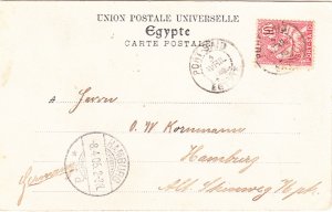 FRANCE Port-Said, cover  postmarked 3 April 1905 - postcard to Germany