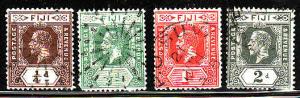 Fiji-SC#79-82-used-1st 4 values in KGV set 1912-23-