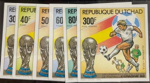 Chad, 1982, SC 390-393/C258-59, Imperf, VF, NH soccer world cup