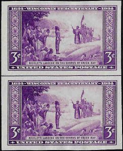 755 Mint,NGAI,NH... Horizontal Line Pair... SCV $1.75... VF/XF