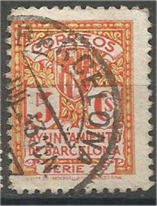 SPAIN, Barcelona,1932, used,5c Postal Tax Scott