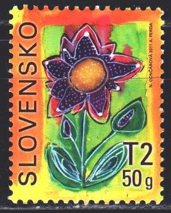 Slovakia. 2011. 662. Child's drawing, flower. MNH.