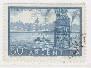 Perfin on ARGENTINA Stamp Used A29P41F37882-