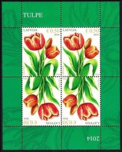 2014 Latvia 898KL Flowers