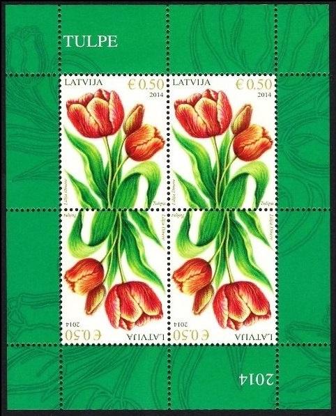 2014 Latvia 898KL Flowers