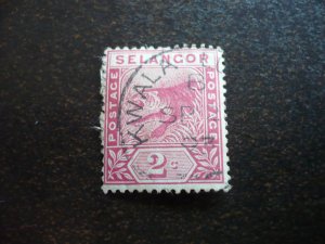 Stamps - Malaya Selangor - Scott# 25 - Used Part Set of 1 Stamp