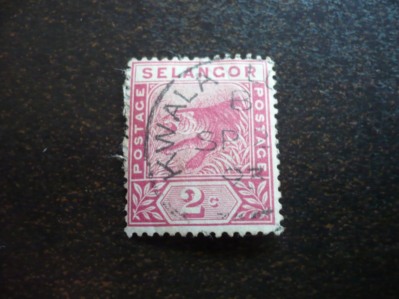 Stamps - Malaya Selangor - Scott# 25 - Used Part Set of 1 Stamp