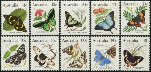 Australia 1983 SG783 Butterflies set of 10 MNH