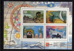 Canada Sc 1107b 1986, Explorers, CAPEX 87, stamp sheet mint NH