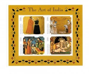 Tanzania 1999 - Art Of India - Sheet of 4 Stamps - Scott #2056 - MNH
