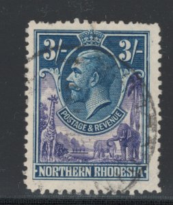 Northern Rhodesia 1929 King George VI 3sh Scott # 13 Used