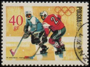 Poland 1561 - Cto - 40g Olympics / Ice Hockey (1968)