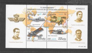 SPAIN - CLEARANCE #3091 AIRCRAFT FIRST FLIGHTS S/S MNH