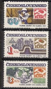 Czechoslovakia 2475-77 MNH 1983 Achievements Cong.