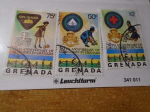 Grenada  #  727-29  used  Scouting