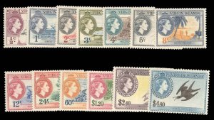 Virgin Islands #115-127 Cat$98.85, 1956 QEII, complete set, lightly hinged