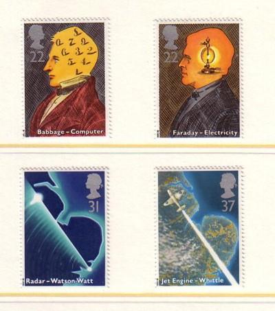 Great Britain Sc 1360-3 1991 Scientists stamp set mint  NH