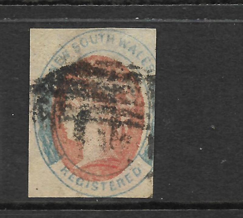 NEW SOUTH WALES 1856-59    6d  REGISTERED  QV  IMPERF  FU    SG 102