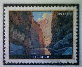 Stamp, United States, Scott #5429, used(o), 2020, Big Bend, $7.75, multicolored