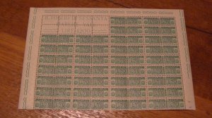 ITALY #QY12 Mint Never Hinged - Sheet of 64 with Margin VF NH C$2880.00