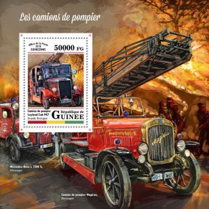 Guinea 2018 MNH Fire Engines Leyland Cub FK7 1v S/S Trucks Stamps