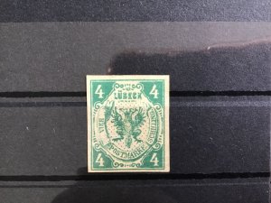 Lubeck 1859 Reprint Copy Forgery unused    stamp R30548