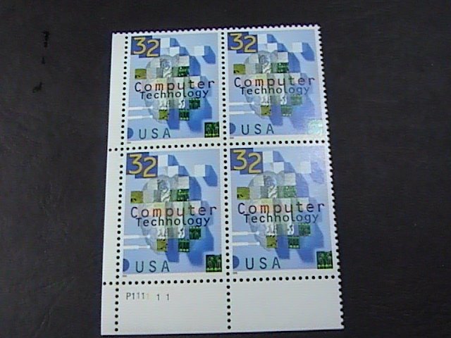 US # 3106-MINT/NEVER HINGED--LL--PLATE # BLOCK OF 4--COMPUTER TECH--1996