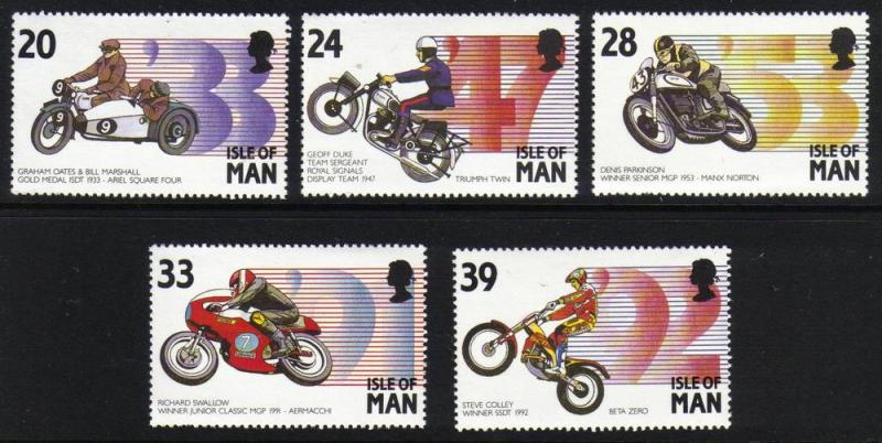 Isle of Man #562-6 mint set, Motor cycles 