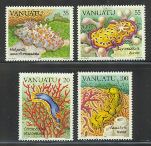 Vanuatu Scott 406-09 MNHOG - 1985 Sea Slugs Issue - SCV $3.75