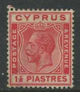 Cyprus - Scott 96 - KGV - Definitives -1924 - Mint - Single 1.1/2pi Stamp