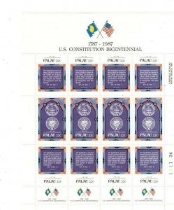Palau - 1987 - Constitution  - Sheet of Twelve - MNH (3)