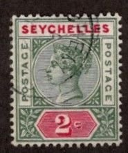 Seychelles - #1 Queen Victoria - Used