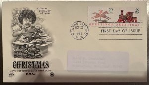 4 FDC's Christmas  1992-93 Art Craft