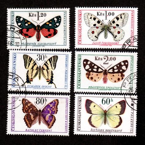 Czechoslovakia # 1391-1396 CTO Butterflies!