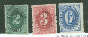 Mexico #146/147/149a Unused