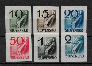 Slovakia 1943, Scott # P31-P36 VF MLH*OG (MB-9)