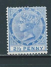 Tobago 18 2 1/2d Victoria single MLH